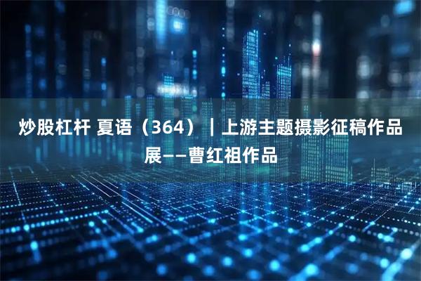 炒股杠杆 夏语（364）｜上游主题摄影征稿作品展——曹红祖作品